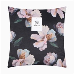 Наволочка декоративная Этель Flowers 45х45см, полиэстер, велюр