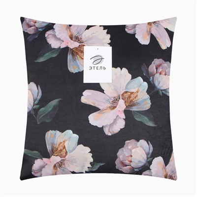 Наволочка декоративная Этель Flowers 45х45см, полиэстер, велюр