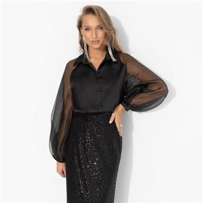 Блуза из атласа и органзы, Теория красоты (элегант)