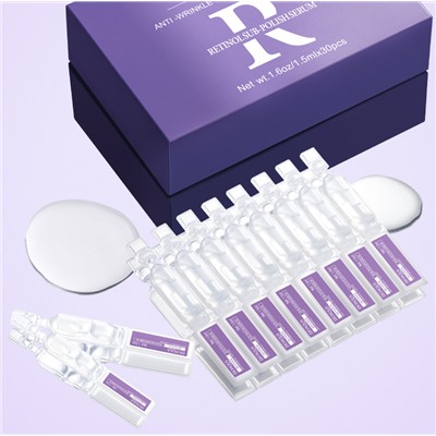 Курс сывороток для лица с Ретинолом и Гиалуроновой кислотой в ампулах Bioaqua, 30 шт. по 1 мл.