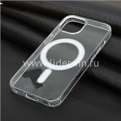 Задняя панель для  iPhone 13 6.1"  Силикон с MagSafe (коробка) прозрачная