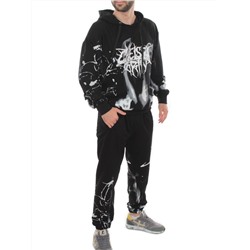 2608/7325 BLACK Костюм спортивный мужской (75% хлопок, 20% полиэстер, 5% спандекс)