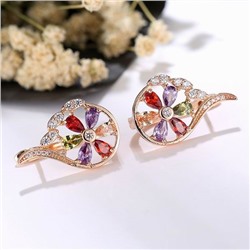 1G0019 Серьги с позолотой, 23х15х10мм
