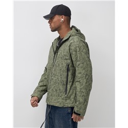 Куртка спортивная мужская весна осень цвета хаки 25470Kh
