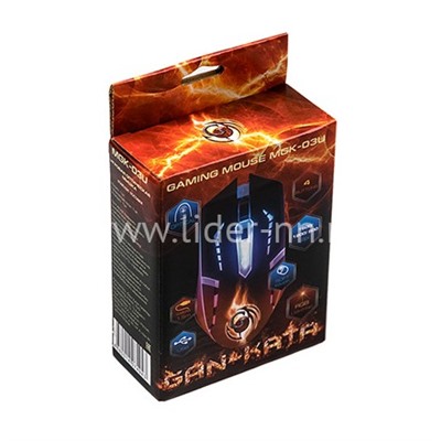 Мышь проводная DIALOG игровая Gan-Kata MGK-03U 4 кнопки (черная)