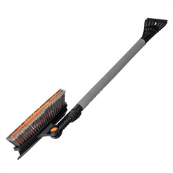 Щетка-сметка для снега со скребком телескопическая 900-1300 мм Stels