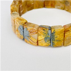 Радуга Самоцветов Браслет из Рутилового кварца с включением Титана