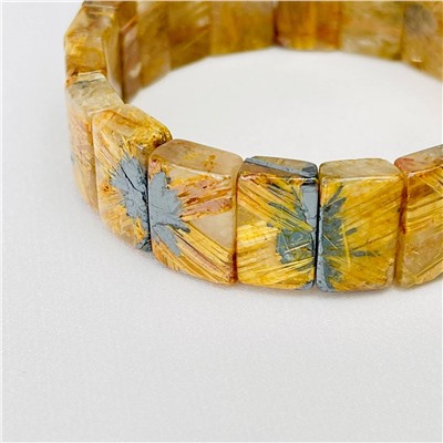 Радуга Самоцветов Браслет из Рутилового кварца с включением Титана