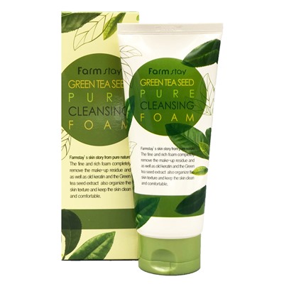 Пенка для лица FarmStay Green Tea Seed Pure Cleansing Foam с экстрактом зеленого чая 180 ml