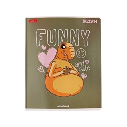 Тетрадь 48 листов в клетку Hatber «ЖДУН», обложка мелованный картон, скруглённые углы, блок офсет 60-65 г/м², МИКС 5 видов