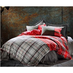 2 сп. Евро 4-х Сезонный КПБ со Стеганным Пододеяльником Ranforce MASCULINE Complete Set cotton box