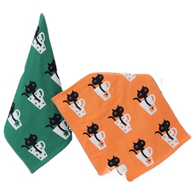 Towel, tea cup, gauze soft scarf, 34*40cm