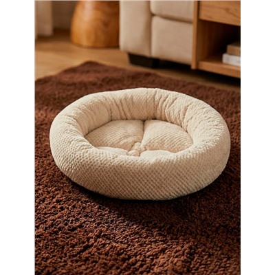 Лежанка для кошек и собак мягкая, круглая с бортом LDZkr, велсофт, Bio-Line
