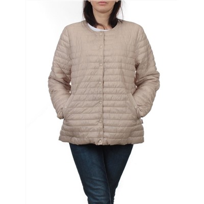 K-527 BEIGE Куртка демисезонная стеганая женская (70 гр. холлофайбер)