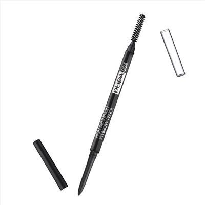 2 PUPA  Карандаш для бровей (выкручивающийся) HIGH DEFINITION EYEBROW PENCIL тон 004 Экстра-темный