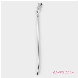 Набор ложек-трубочек барных из нержавеющей стали Доляна «Витые», длина 22 см, 6 шт., серебристый