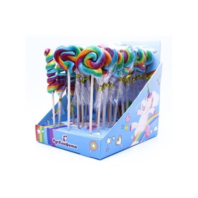 Леденцы "Радужное ассорти", клубничный пломбир (шоубокс - 30 шт.)