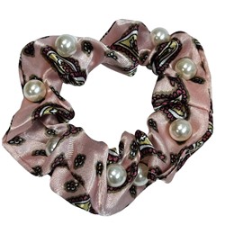 Резинка объемная шелковая с жемчугом ⌀ 9,5 см Р19 тип 1