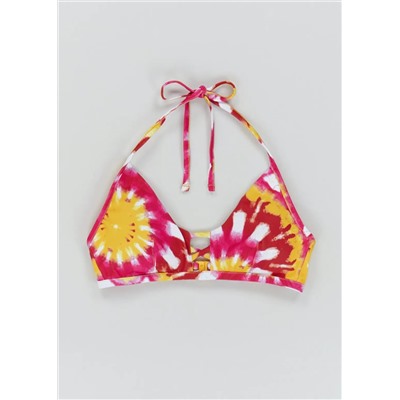 Tie Dye Criss Cross Bikini Top