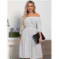 Платье с поясом Дафна (белое) П15522-8М