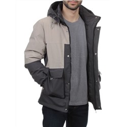 8875 DK. GRAY BEIGE Куртка мужская зимняя облегченная (130 гр. холлофайбер)