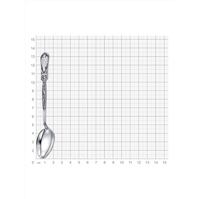 Ложка из серебра штампованая частично черненая