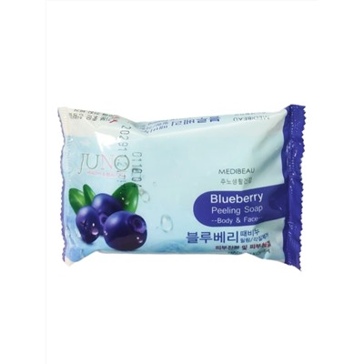 MEDIBEAU Косметическое пилинг-мыло для лица и тела с экстрактом черники / Blueberry Peeling Soap, 150 г
