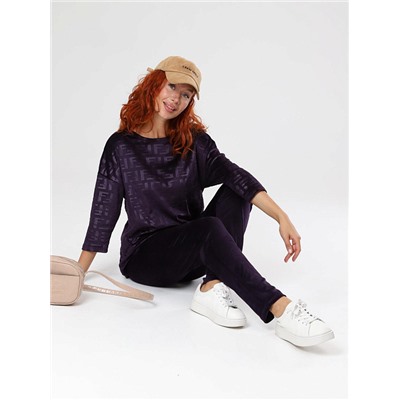 Костюм Вениса жаккард сливовый ИвК