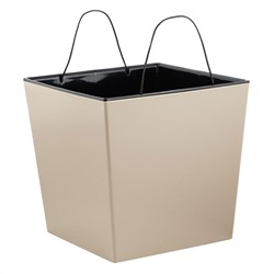 Горшок для цветов InGreen London CUBE 250х250 мм, 11,6 л, c дренажной вставкой IG780110006 калифорнийский миндаль