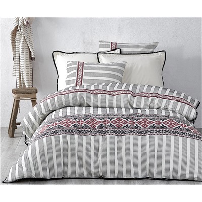 2 сп. Евро Комплект Постельного Белья Cotton Saten Laodikeia Siyah Çift - EcoCotton