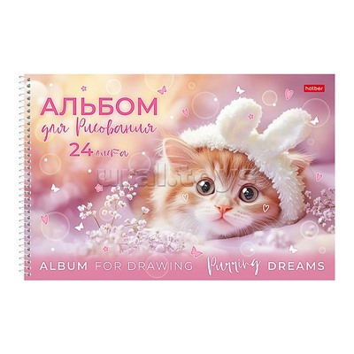Альбом для рисования 24л "Нежные мечты" А4 на гребне 5 диз.в блоке