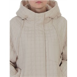 8039 LT. BEIGE Куртка стеганная демисезонная женская (100 гр. холлофайбер)