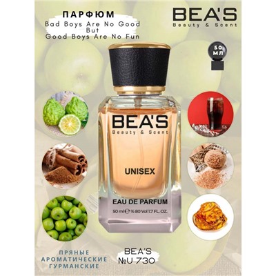 Beas U730 Kilian Bad Boys edp 50 ml, Парфюм унисекс Beas U730 создан по мотивам аромата Kilian Bad Boys