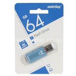 USB Flash  64GB SmartBuy V-Cut синий 3.0