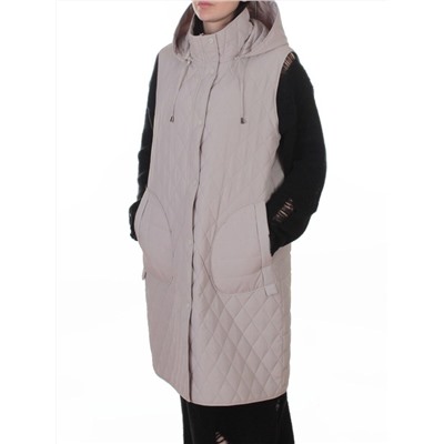 A-606 GRAY/BEIGE Жилет утепленный женский (50 гр. синтепон)