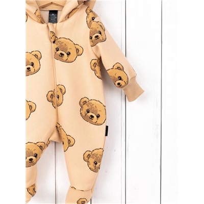 Комбинезон на манжете Baby Boom К391/1-Ф Мишки на бежевом