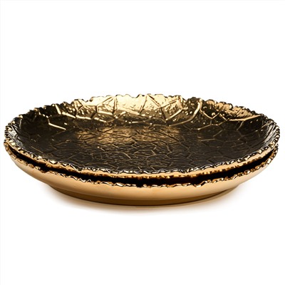 НАБОР ТАРЕЛОК ЗАКУСОЧНЫХ LEFARD "CHARM" 2 ШТ. 19*2,5 СМ (ЗОЛОТО)