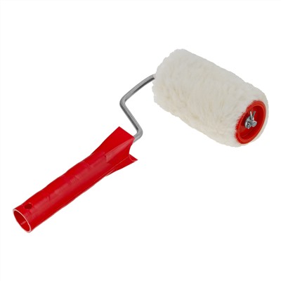 Валик "Натуральный мех", в сборе, 100 мм, D 48 мм, D ручки 6 мм, крепление шплинтом Сибртех