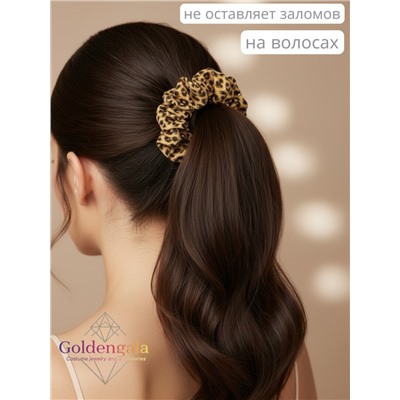 Резинка для волос объемная леопардовая Арт:Р17А/001