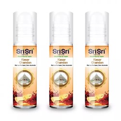 Набор роликовых духов Шафран и Сандал (3 x 10 мл), Kesar Chandan Roll-On Perfume Set, произв. Sri Sri Tattva