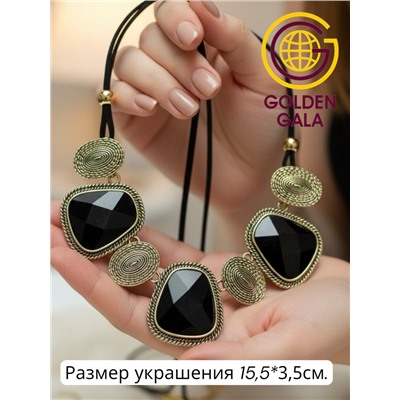 Колье на кожаном шнурке "Женская грация" Арт КШ2130/31