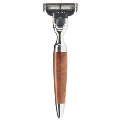 Muhle STYLO Rasierer Mach 3  Griff Thuja-Holz  Бритва STYLO Mach 3 с деревянной ручкой Thuja