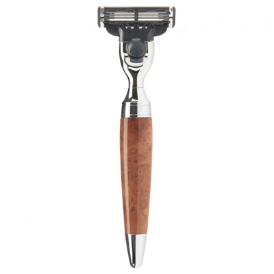 Muhle STYLO Rasierer Mach 3  Griff Thuja-Holz  Бритва STYLO Mach 3 с деревянной ручкой Thuja