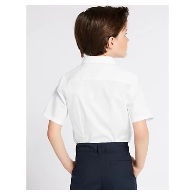 2pk Boys' Slim Fit Non-Iron School Shirts (2-18 Yrs)