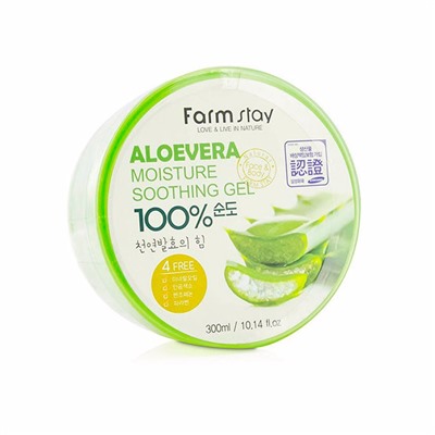 Гель для тела многофункциональный MOISTURE SOOTHING GEL ALOEVERA, FarmStay, 300 мл