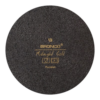 НАБОР ТАРЕЛОК ОБЕДЕННЫХ BRONCO "MIDNIGHT GOLD" 2 ШТ. 26,5*21*3,5 СМ (КОР=12НАБ.)