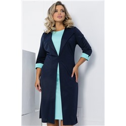 Платье На шпильке (синий/мята) П12678-4