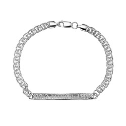 Браслет Бисмарк с алмазной огранкой со вставкой