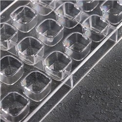 Форма для конфет и шоколада KONFINETTA «Куб», пластик, 27.5×13.5×3 см, 21 ячейка (2.5×2.5 см), прозрачная