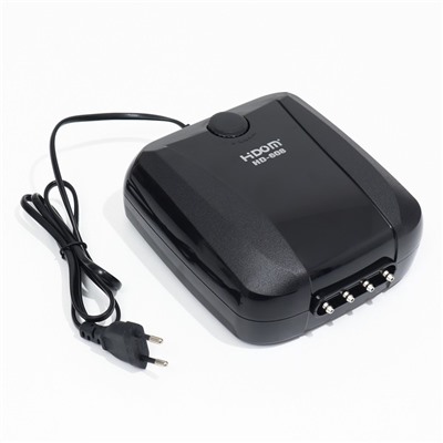 Компрессор Hidom HD-608 для аквариума, бесшумный, с регулировкой, 4 х 2,5 л/м, 10 Вт